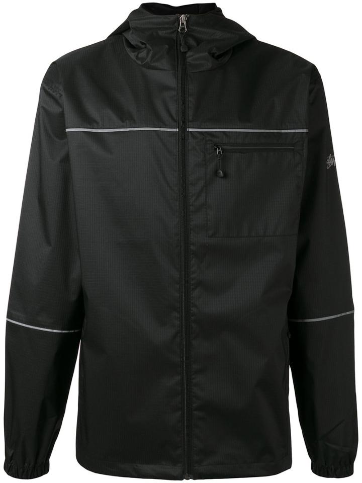 Stussy - Logo Print Lightweight Jacket - Men - Polyester - Xl, Black, Polyester