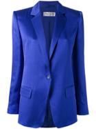 Max Mara - One Button Blazer - Women - Silk/polyamide/acetate - 46, Women's, Blue, Silk/polyamide/acetate