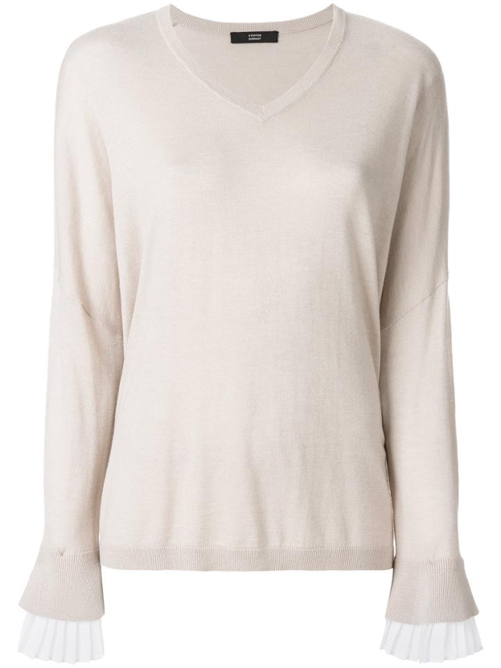 Steffen Schraut Flared Sleeve Jumper - Pink & Purple