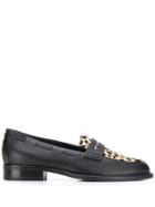 Giuseppe Zanotti Leopard Print Loafers - Black