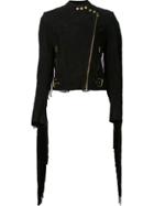 Ralph Lauren Fringed Biker Jacket - Black