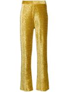 Frenken High-waist Flared Trousers - Yellow