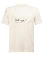 The Soloist Printed T-shirt, Men's, Size: 46, White, Cotton