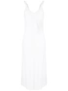 Venroy V Neck Bias Dress - White