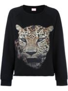 Giamba Leopard Print Sweatshirt, Women's, Size: 42, Black, Cotton