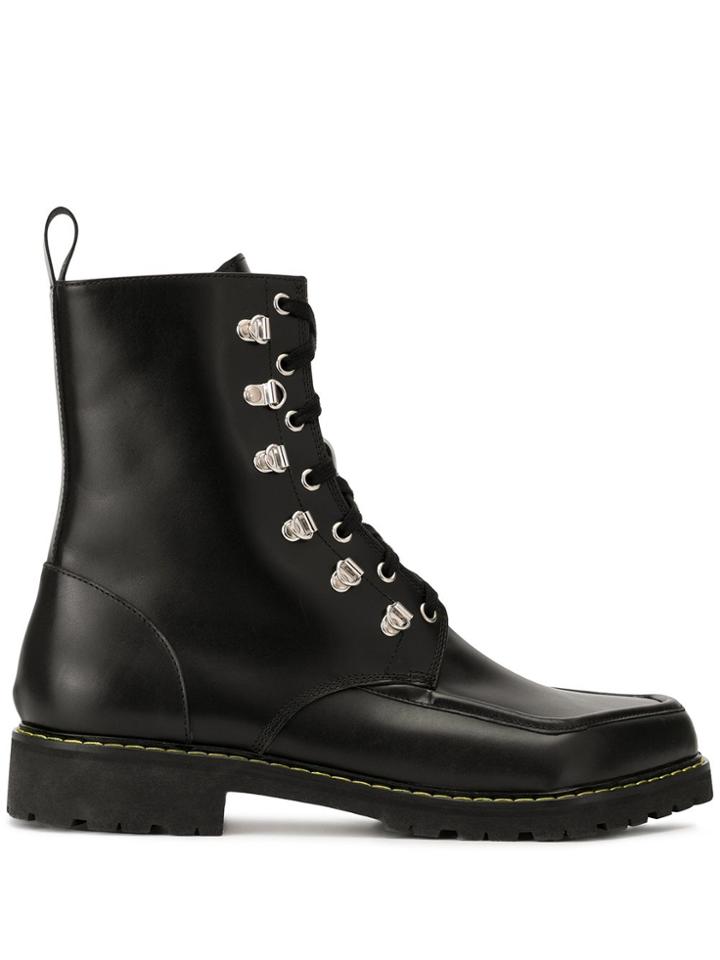 Magliano Square Toe Ankle Boots - Black