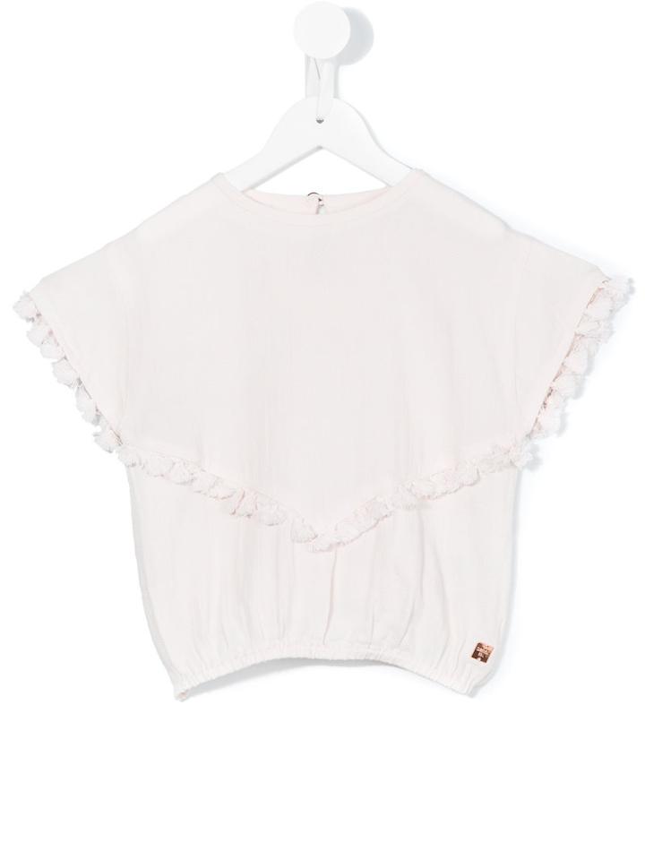 Carrèment Beau - Tassel Detailed Top - Kids - Cotton - 10 Yrs, Girl's, Pink/purple