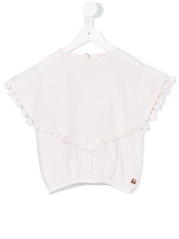 Carrèment Beau - Tassel Detailed Top - Kids - Cotton - 10 Yrs, Girl's, Pink/purple