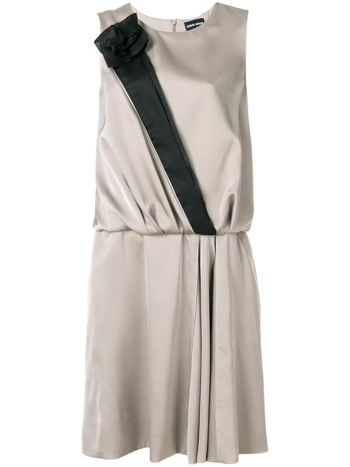 Giorgio Armani Floral Embellished Dress - Nude & Neutrals