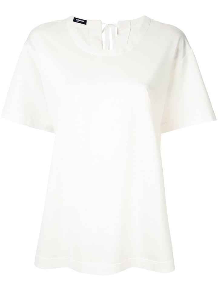 Jil Sander Navy Back Tie T-shirt - White
