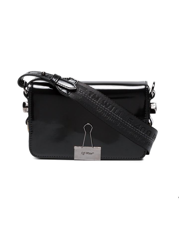 Off-white Black Mini Binder Clip Bag