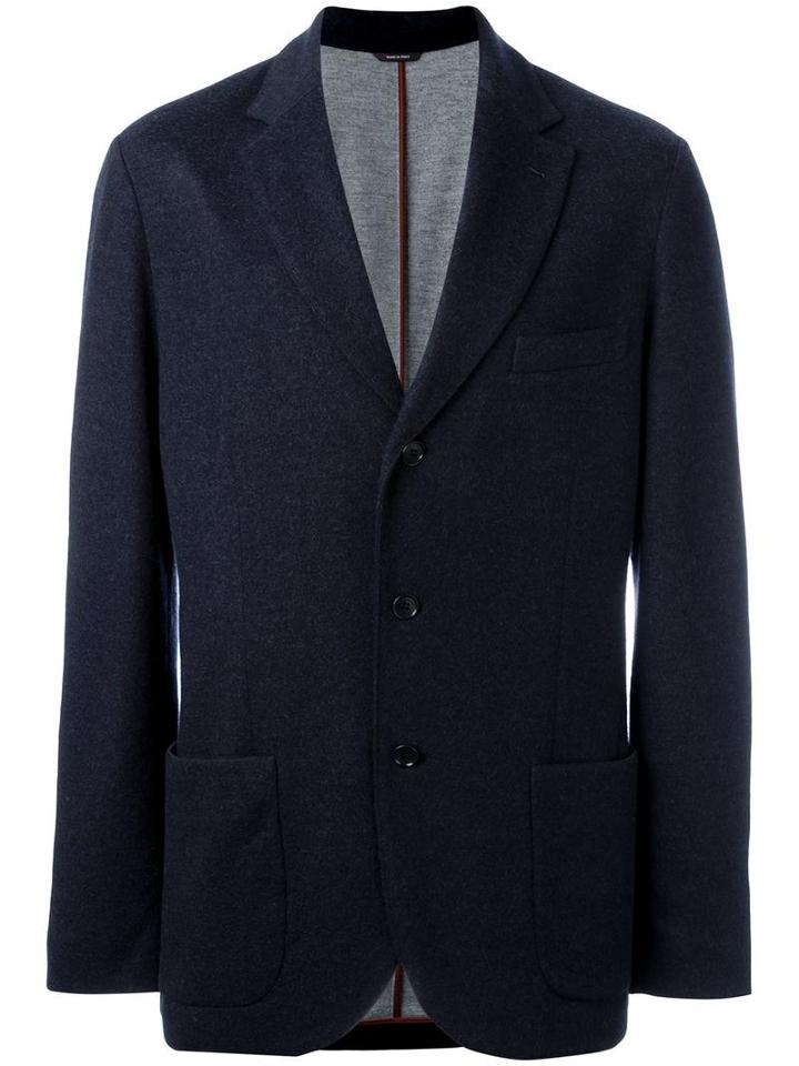 Loro Piana Classic Blazer, Men's, Size: 58, Blue, Polyamide/polyester/cashmere/goat Suede