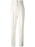 Ermanno Scervino High-waisted Tailored Trousers - Nude & Neutrals