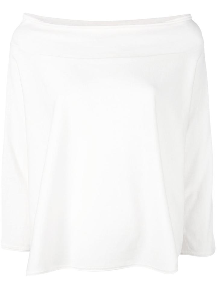 Aspesi - Off-the-shoulder Jersey Top - Women - Cotton - Xs, White, Cotton