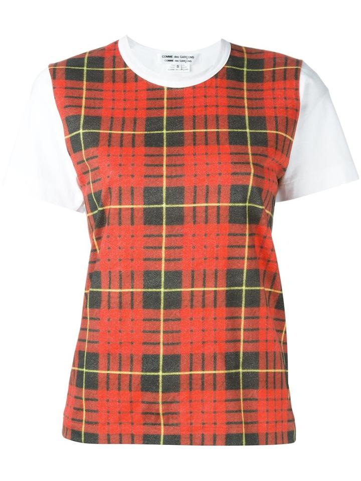 Comme Des Garçons Comme Des Garçons Checked Shortsleeved T-shirt, Women's, Size: Xs, Cotton