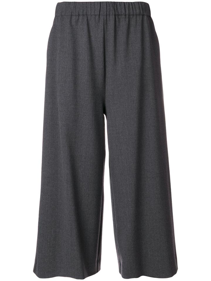 P.a.r.o.s.h. Gathered Waist Cropped Trousers - Grey