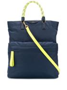 Anya Hindmarch Nylon Tote With Bungee Handles - Blue