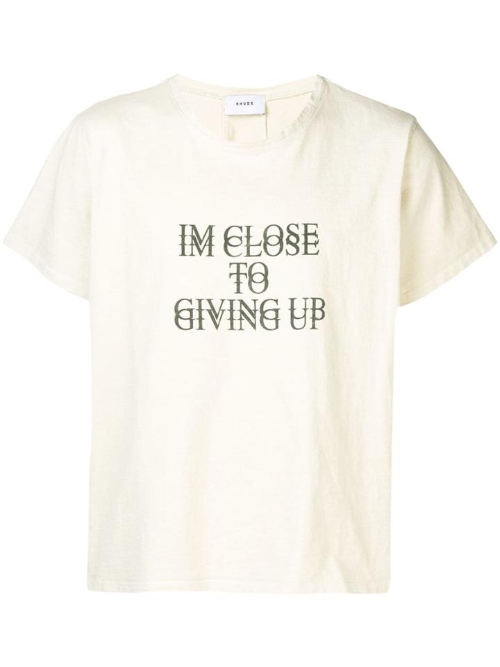 Rhude Suicide T-shirt - Nude & Neutrals
