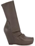 Rick Owens Wedge Boots - Brown