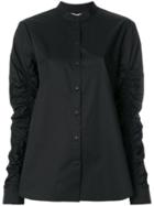 Tibi Shirred Sleeved Shirt - Black