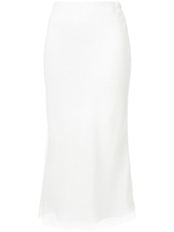 Christopher Esber 'sheer Grid Reaction' Skirt - White