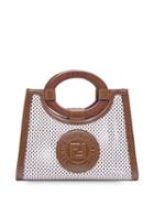 Fendi Runaway Small Shopping Tote - White