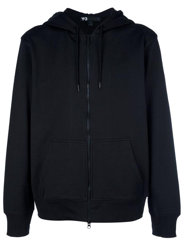 Y-3 Hooded Sweater, Men's, Size: Large, Black, Cotton