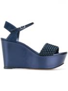 Casadei Woven Platform Sandals - Blue
