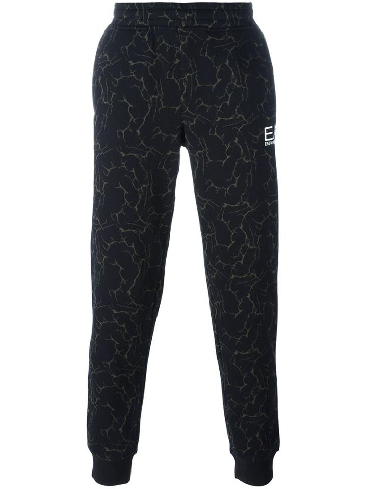 Ea7 Emporio Armani Marble Print Joggers