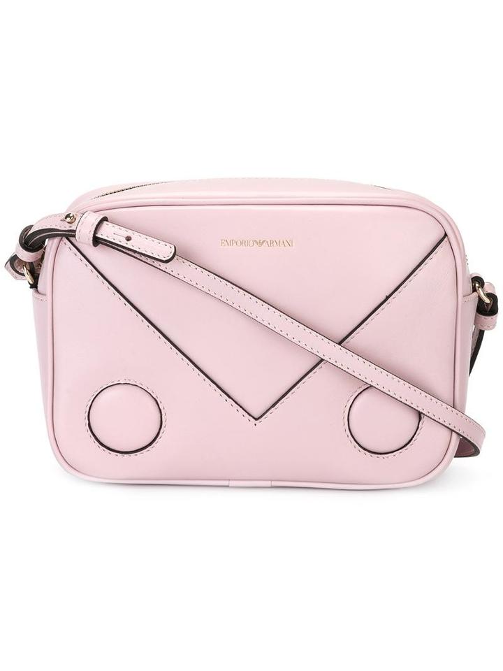 Emporio Armani - Embossed Logo Cross Body Bag - Women - Leather - One Size, Women's, Pink/purple, Leather