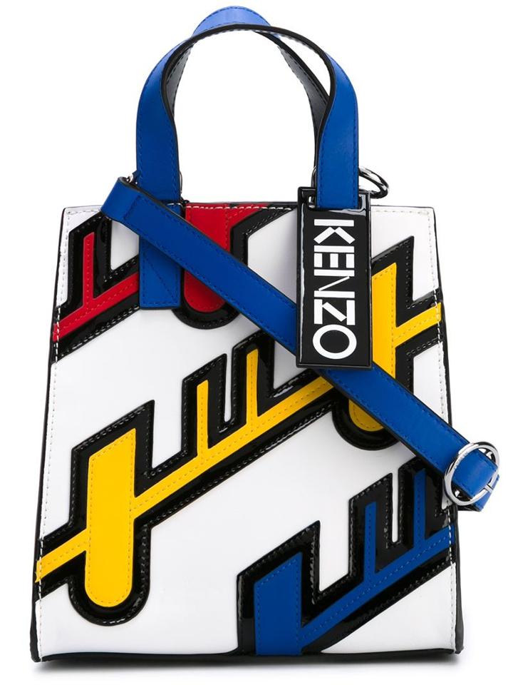 Kenzo Mini Diagonal Patchwork Tote