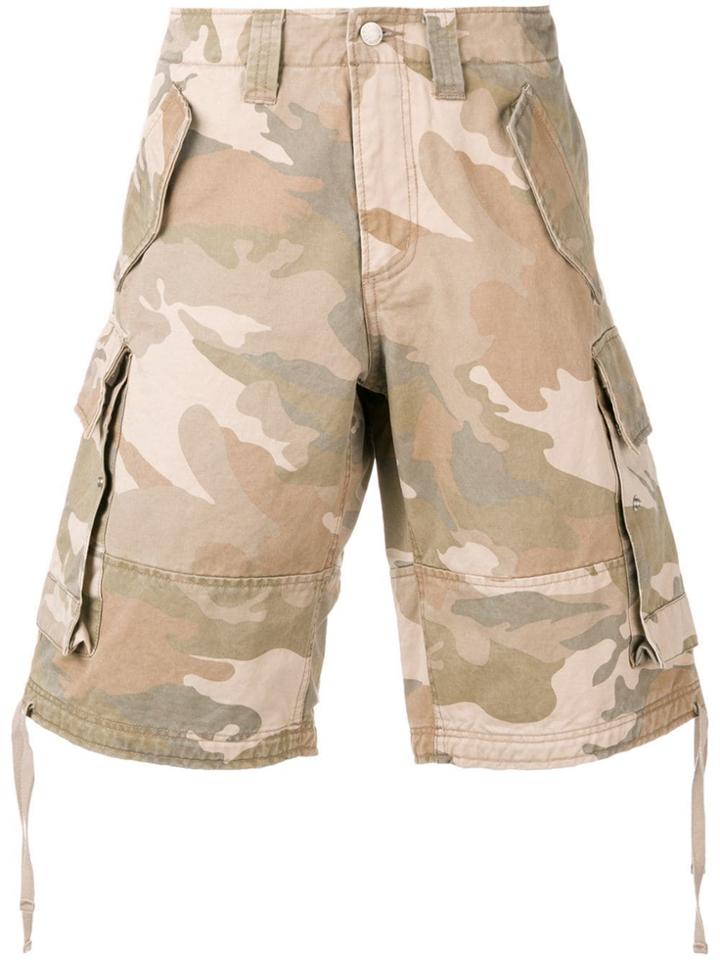 Zadig & Voltaire Camouflage Print Cargo Shorts - Green