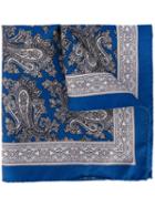 Borrelli - Paisley Print Scarf - Men - Silk - One Size, Blue, Silk