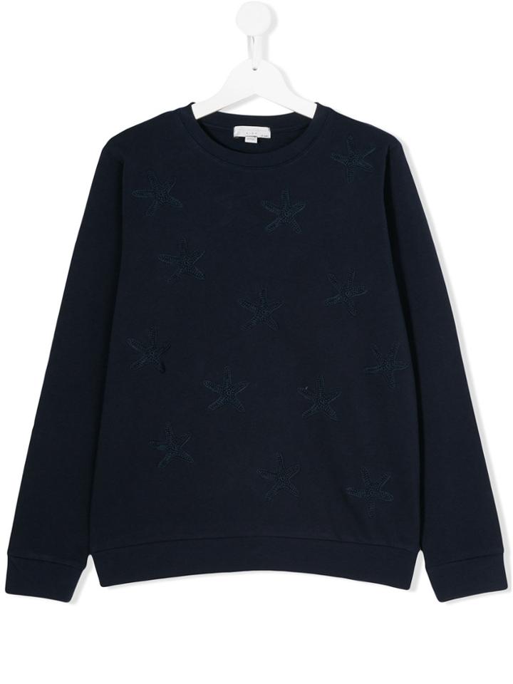 Stella Mccartney Kids Teen Betty Starfish Sweatshirt - Blue