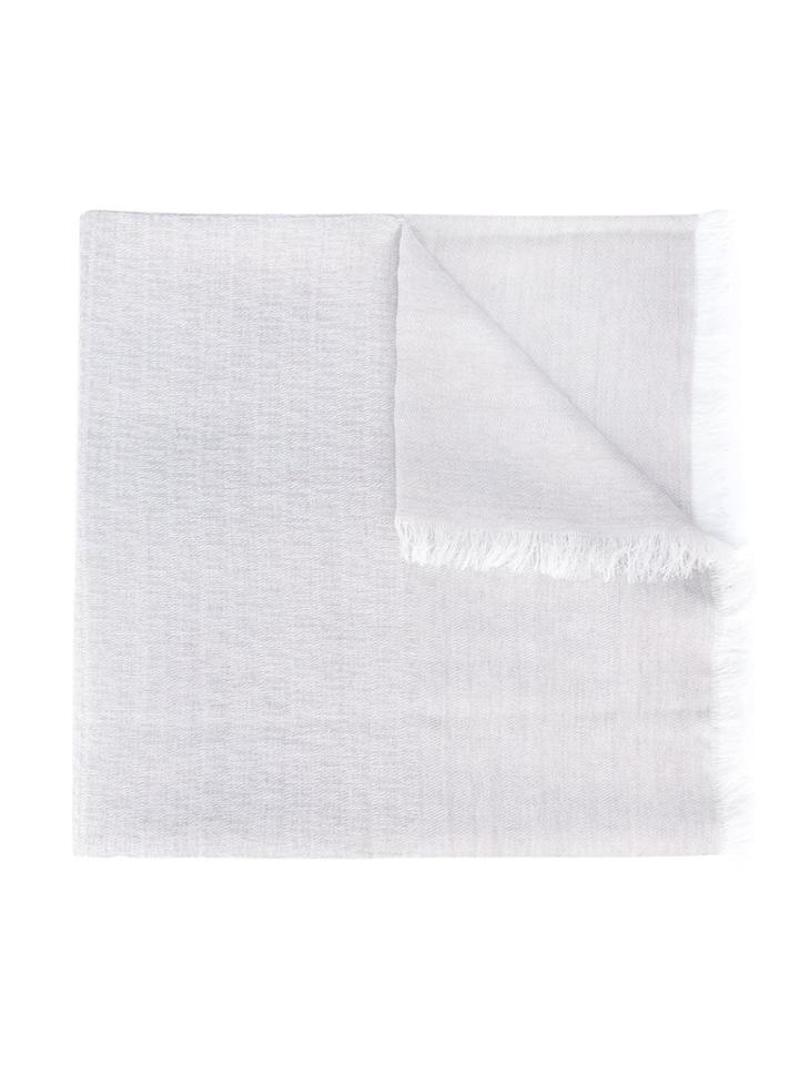 Fendi Kids Fine Weave Scarf, Boy's, Grey