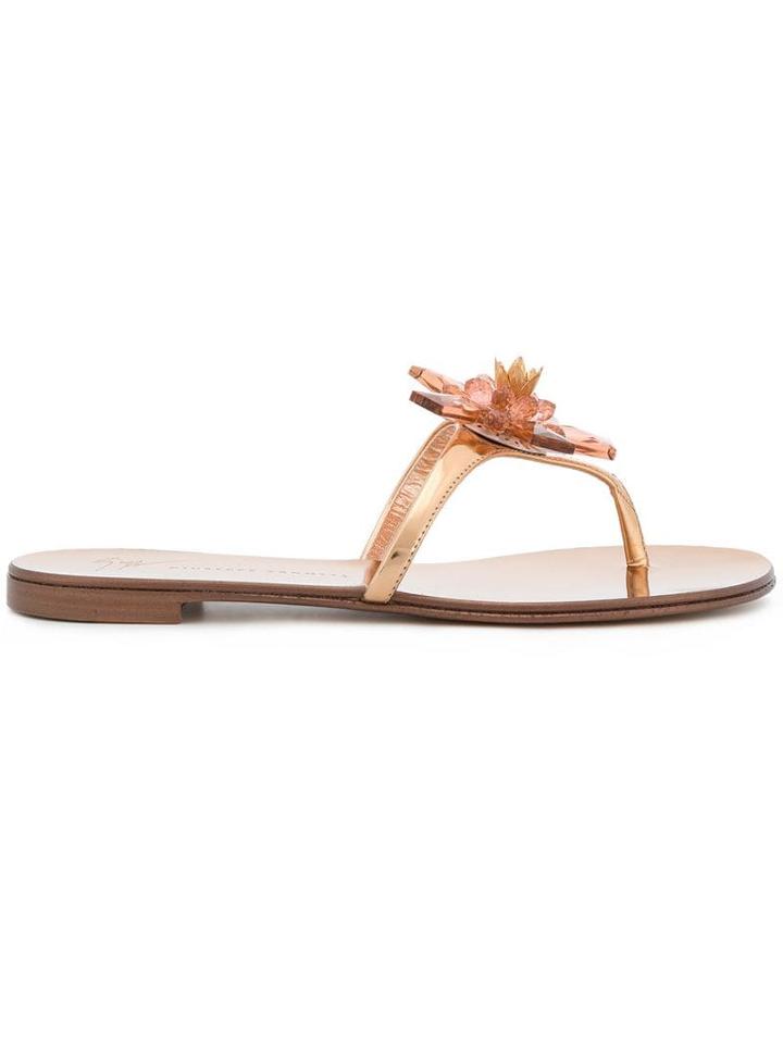 Giuseppe Zanotti Letizia Flip Flops - Metallic