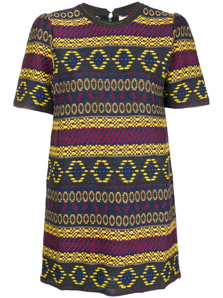 Miahatami Jacquard T-shirt Dres - Yellow & Orange