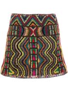 Valentino Wooden Bead Embellished Skirt, Women's, Size: 40, Polyamide/silk/spandex/elastane/polyester
