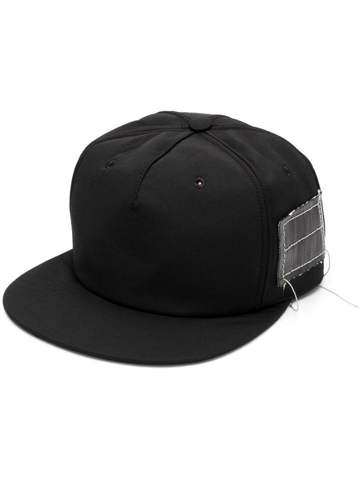 Rick Owens Drkshdw Patched Straight Peak Cap - Black