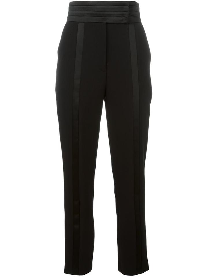 Emanuel Ungaro High Waisted Tailored Trousers, Women's, Size: 42, Black, Polyester/spandex/elastane