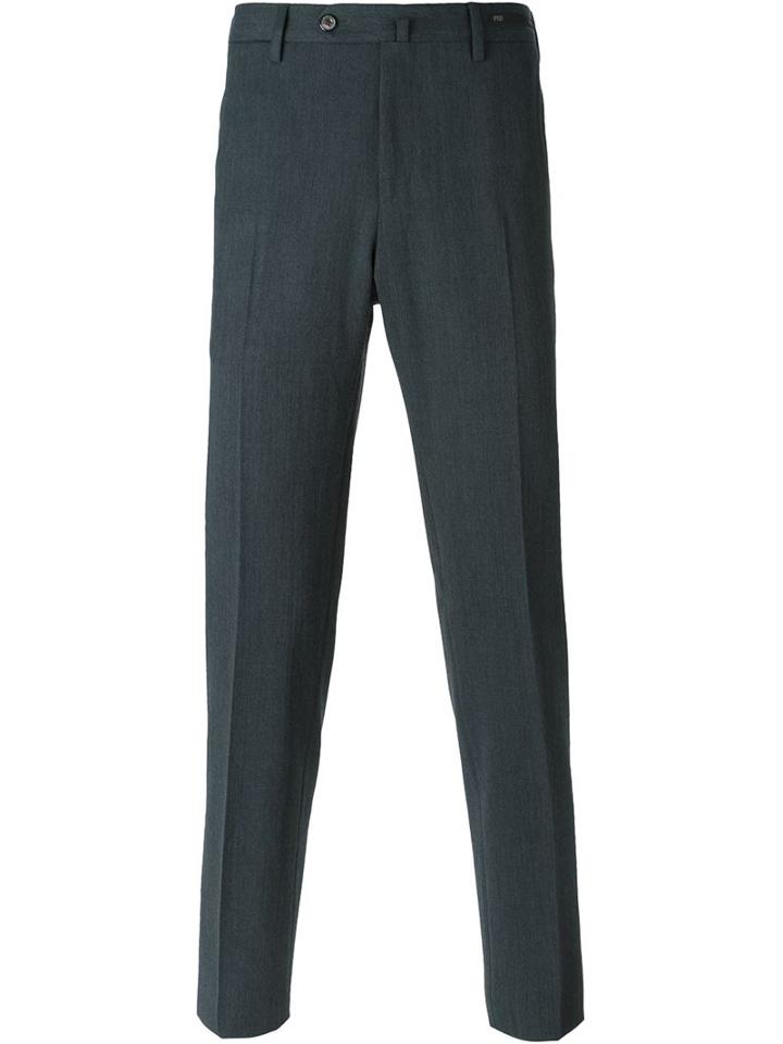 Pt01 Classic Slim Chinos, Men's, Size: 46, Grey, Elastodiene/polyester/wool
