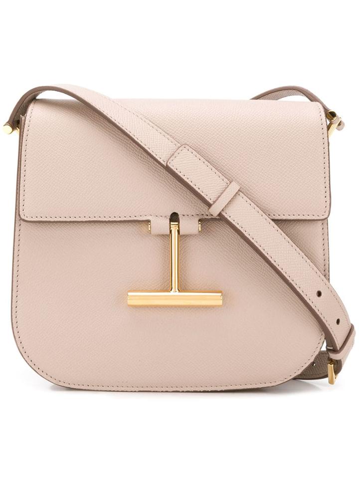 Tom Ford T Plaque Crossbody Bag - Pink