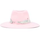 Maison Michel Seduction Hat, Women's, Size: Small, Pink/purple, Wool Felt