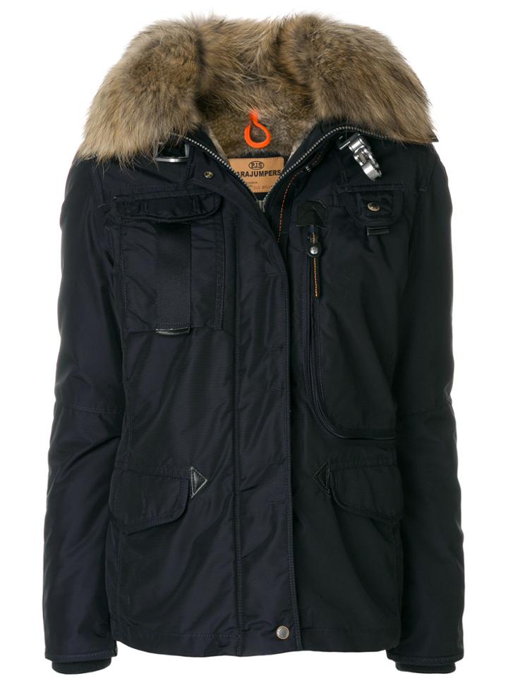 Parajumpers Fur Lined Parka Jacket - Blue