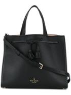 Kate Spade - Tassels Applique Shoulder Bag - Women - Calf Leather/polyurethane - One Size, Black, Calf Leather/polyurethane