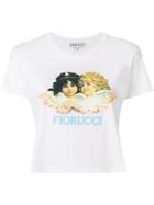 Fiorucci Logo Print Cropped T-shirt - White