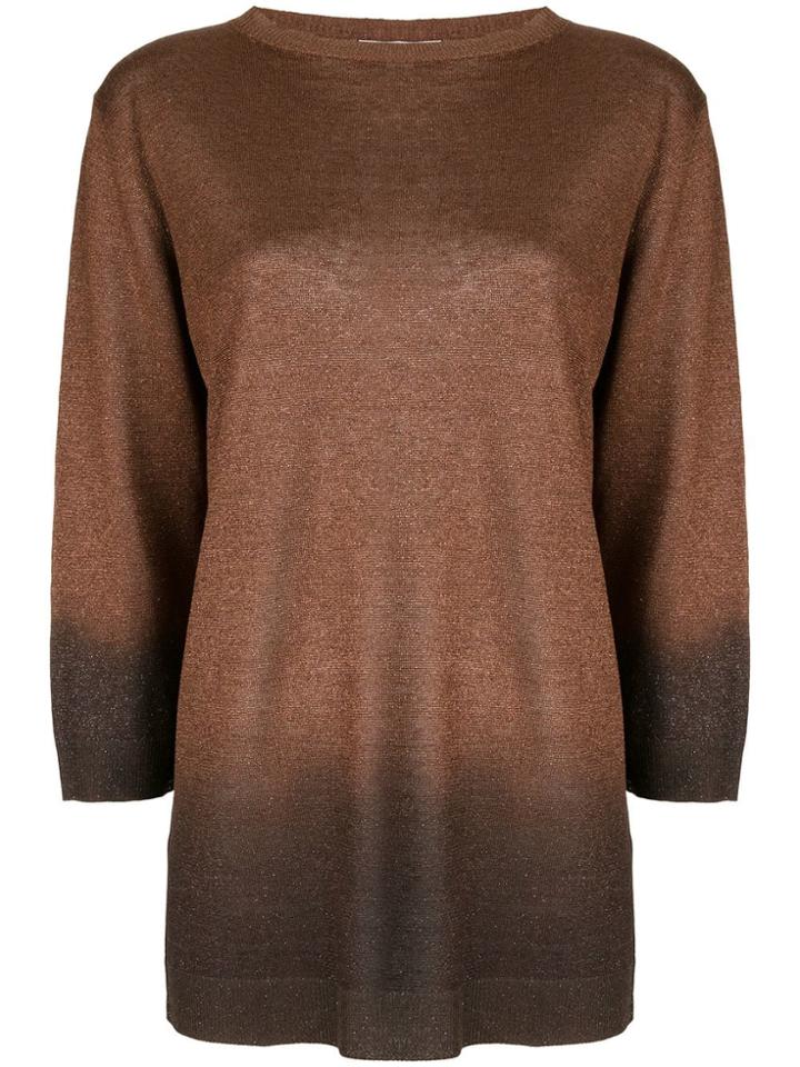 Fabiana Filippi Gradient-effect Sweater - Brown