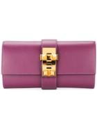 Hermès Vintage Medor Clutch - Purple