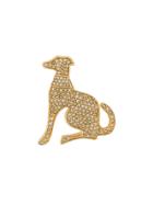 Christian Dior Vintage Dog Brooch - Gold