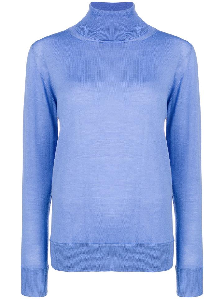 Erika Cavallini Classic Turtleneck Knit - Blue